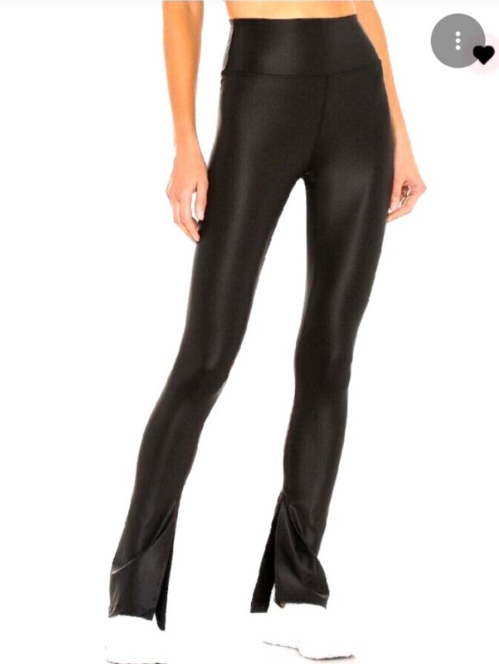 Year Of Ours Paris Split Hem Leggings Shine Faux Leather